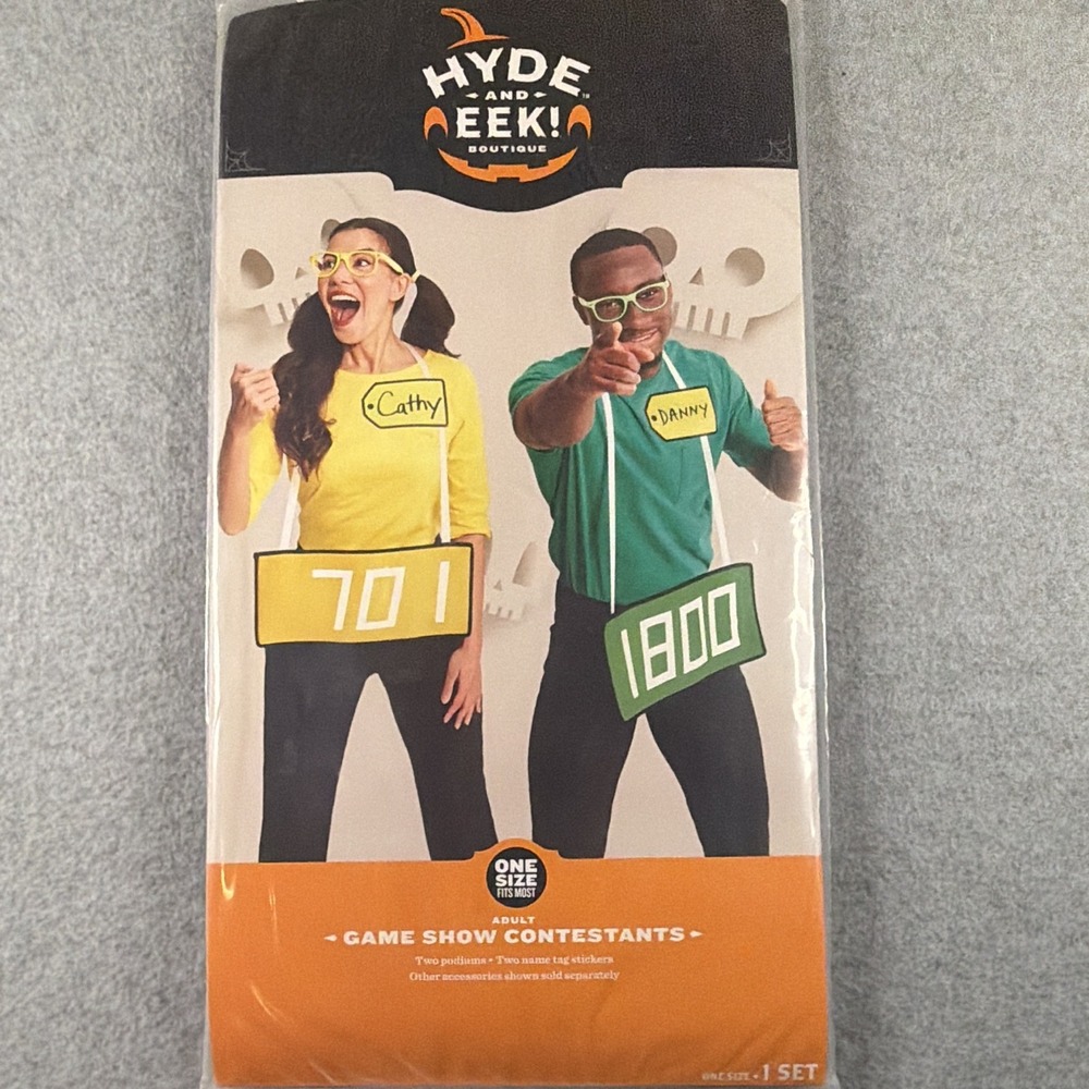 Hyde and Eek Adult Game Show Contestants Halloween Couples' Costume - NEW